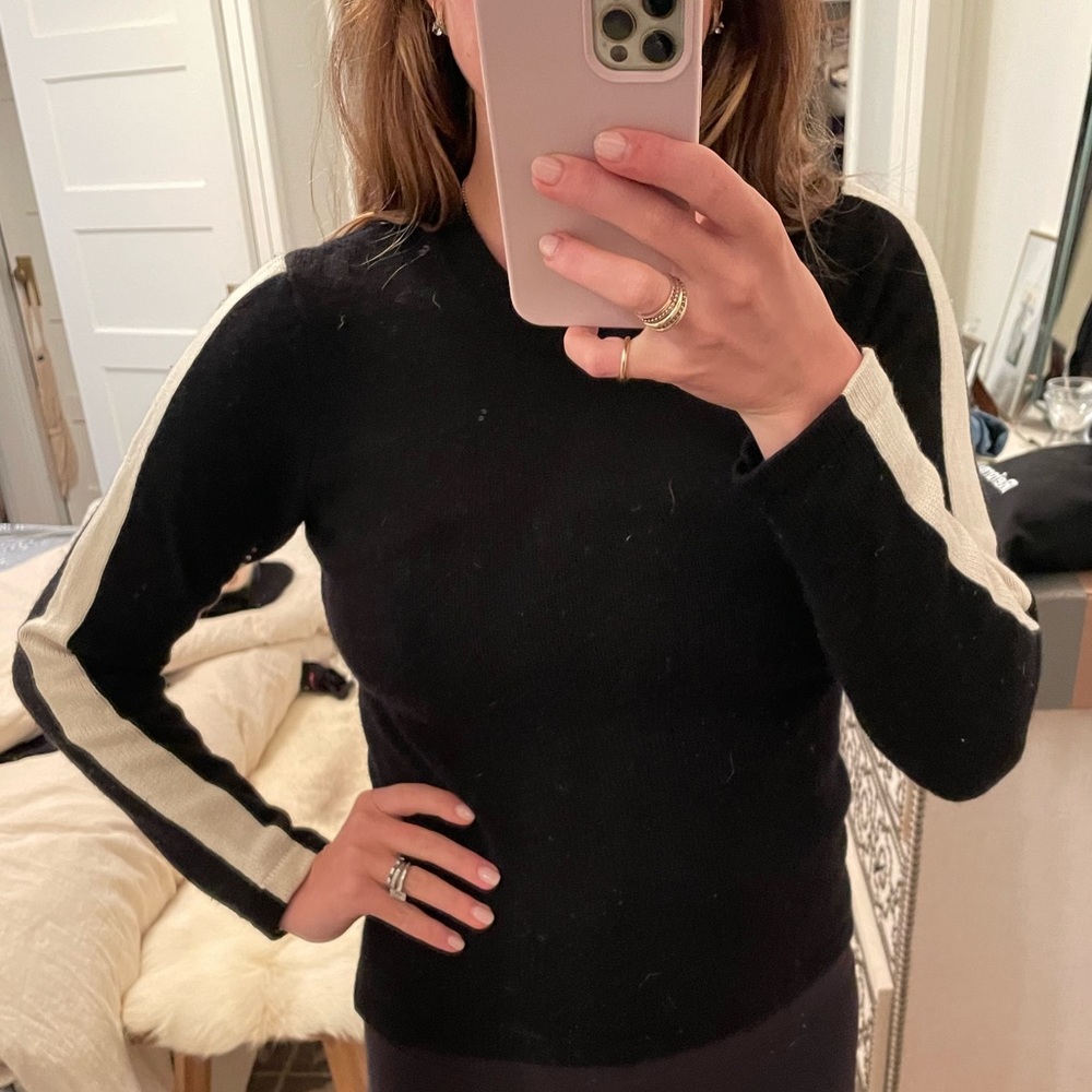 Theory black cashmere sweater